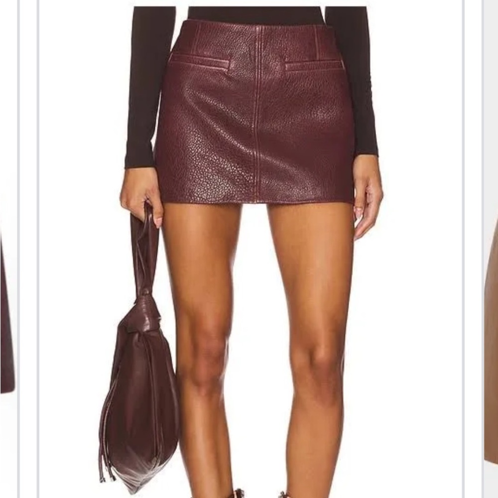 A.L.C. Burgundy Mini Skirt